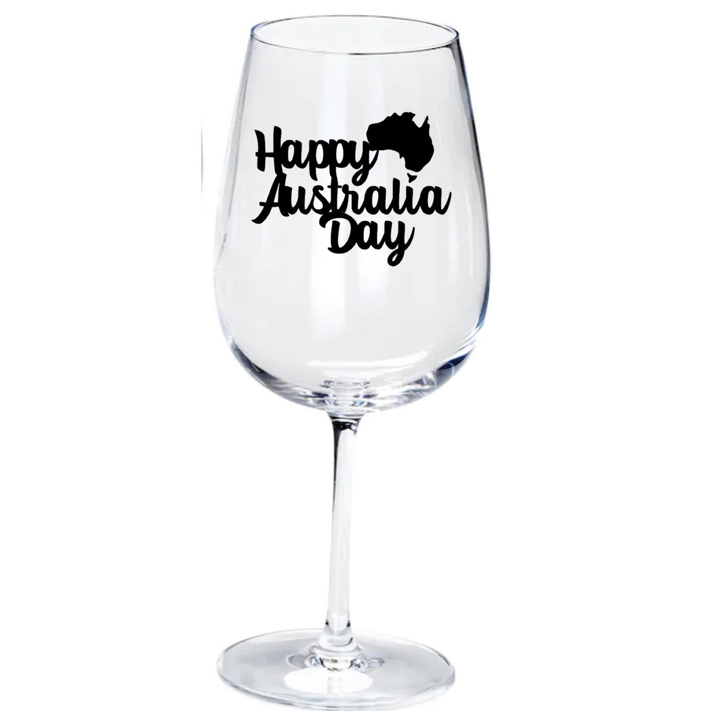 Australia day wine glass