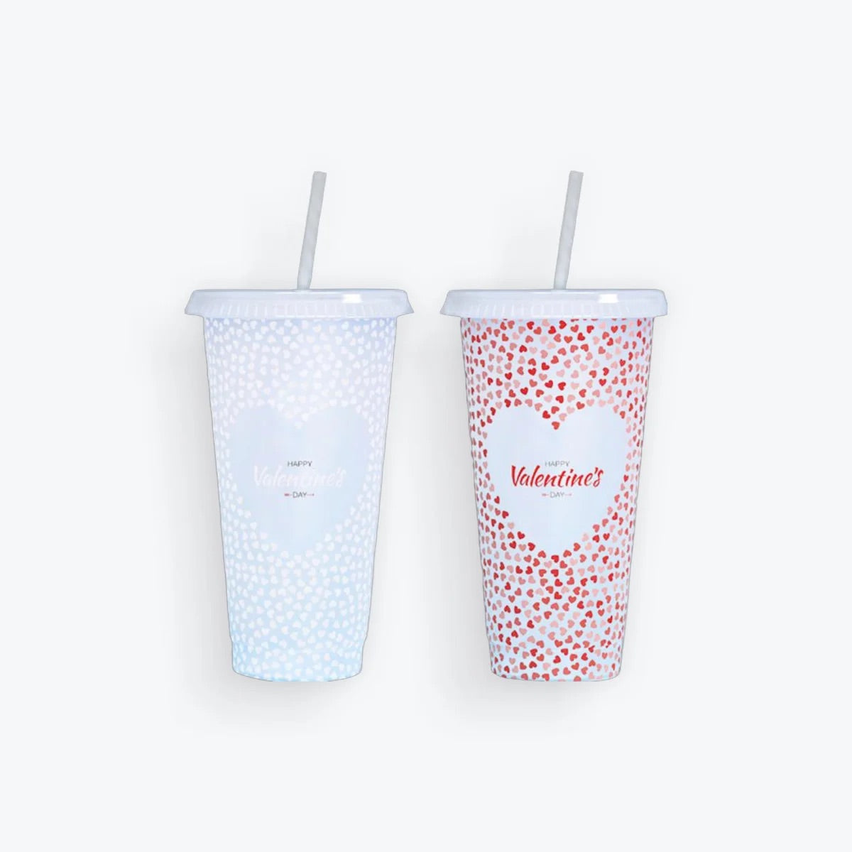 Colour changing valentine's day cup
