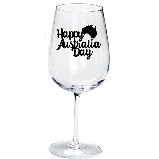 Australia day wine glass