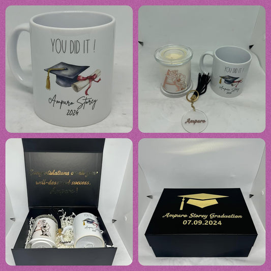Personalised graduation gift set
