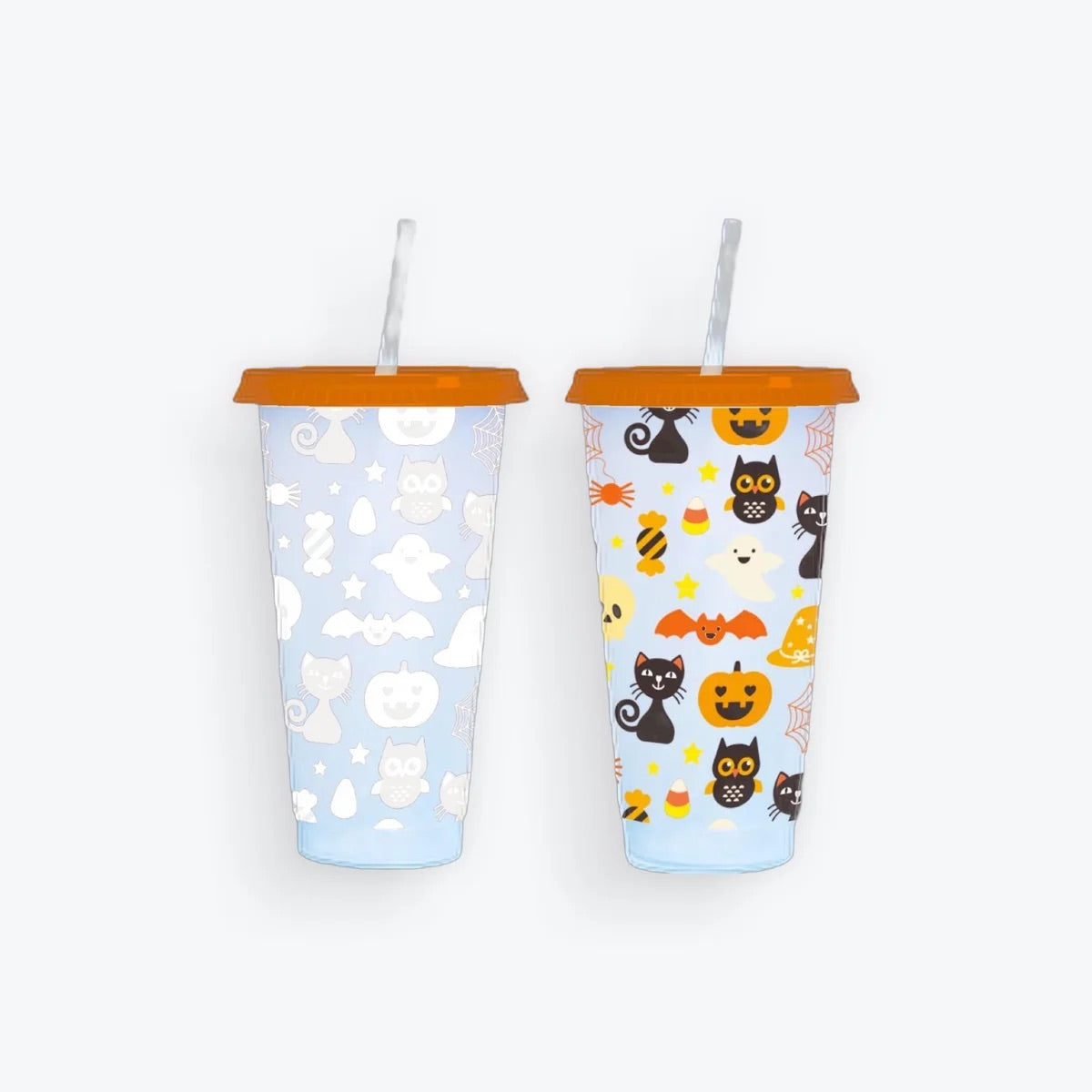 Colour changing halloween cup