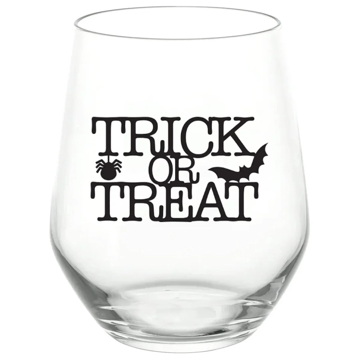 Personalised Halloween Stemless wineglass