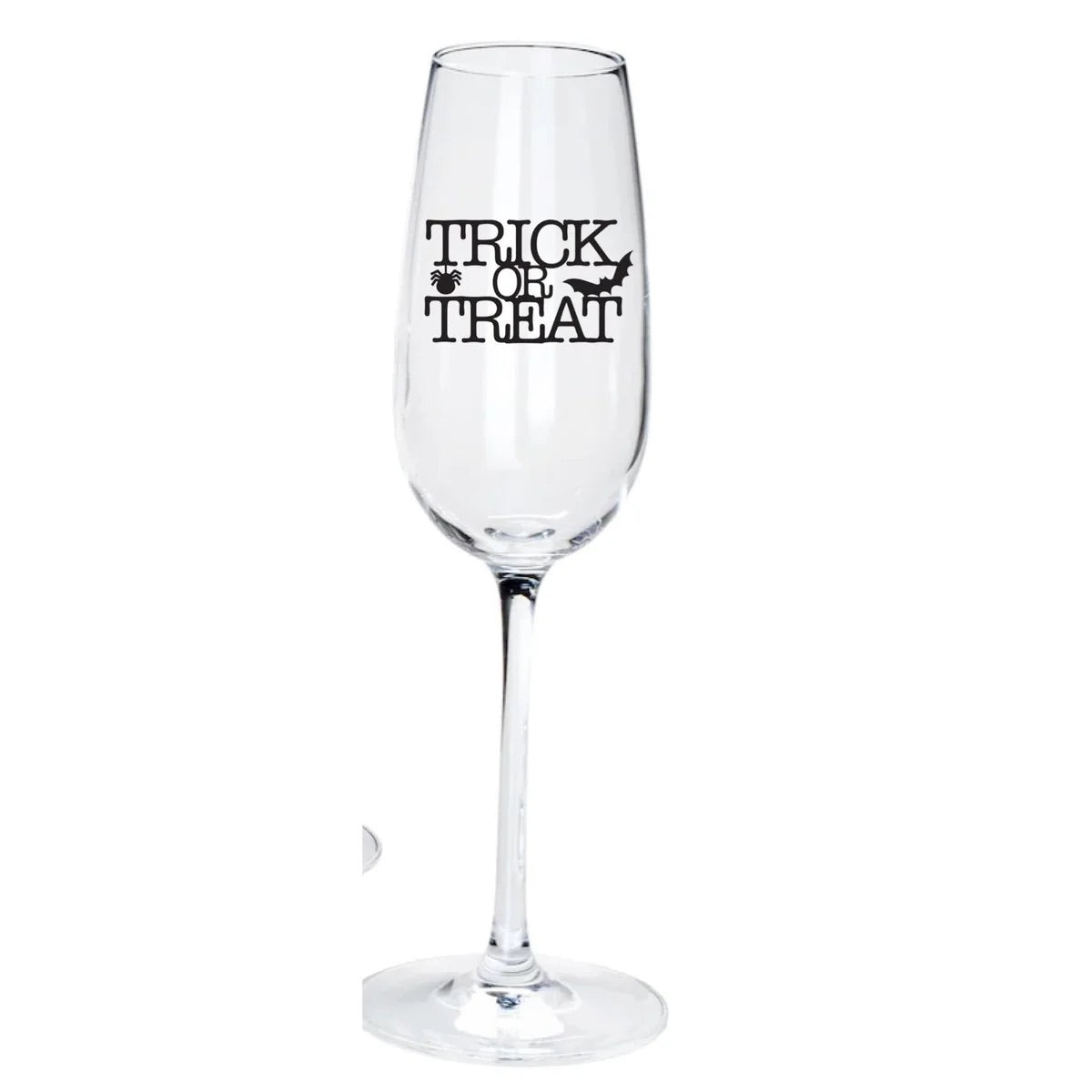 Personalised halloween champagne glass