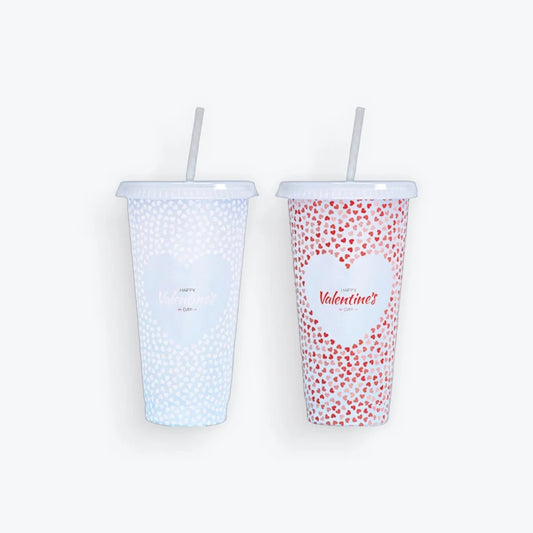 Colour changing valentine's day cup